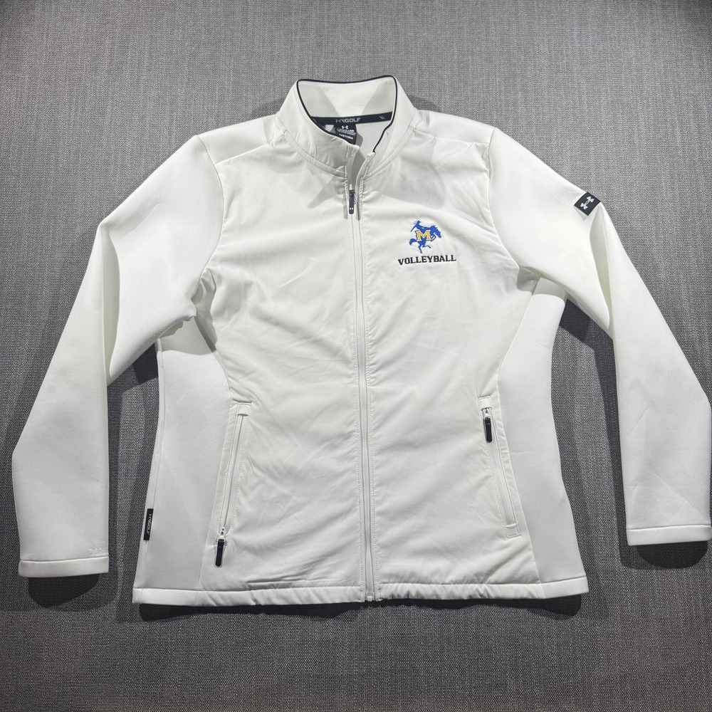 McNeese State Cowboys‎ Jacket Womens XL White NCAA Volleyball Under Armour Storm